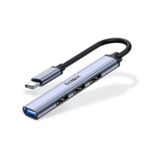 베이식스 초슬림 4포트 USB허브 BU4C (C타입)